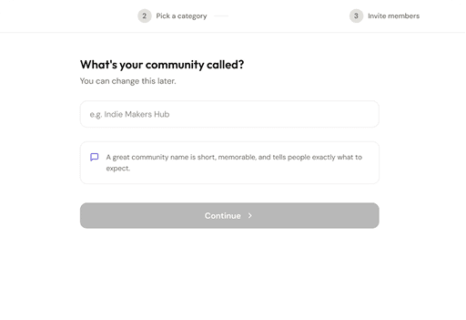Vansha community setup mockup